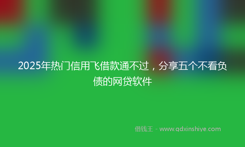 2025年热门信用飞借款通不过，分享五个不看负债的网贷软件