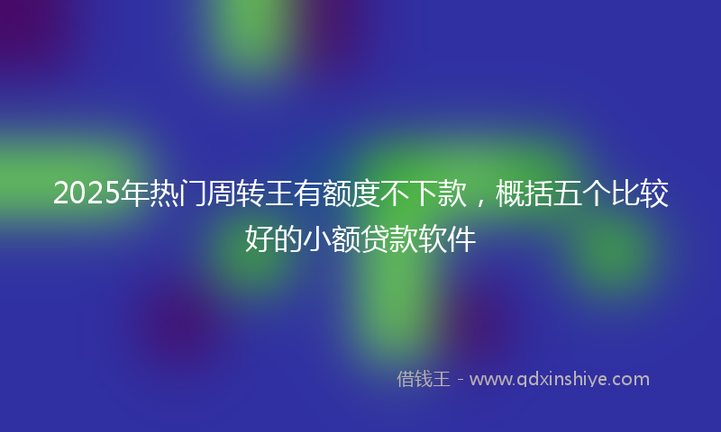 2025年热门周转王有额度不下款，概括五个比较好的小额贷款软件