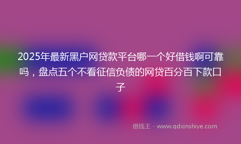 2025年最新黑户网贷款平台哪一个好借钱啊可靠吗，盘点五个不看征信负债的网贷百分百下款口子