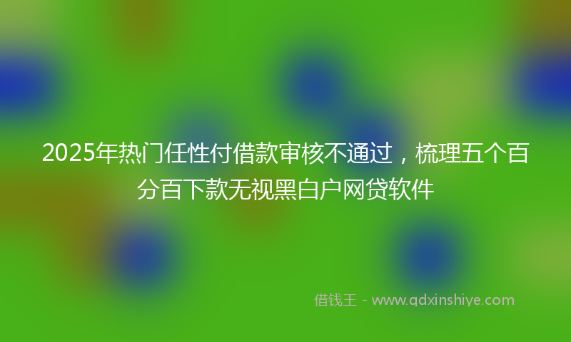 2025年热门任性付借款审核不通过，梳理五个百分百下款无视黑白户网贷软件