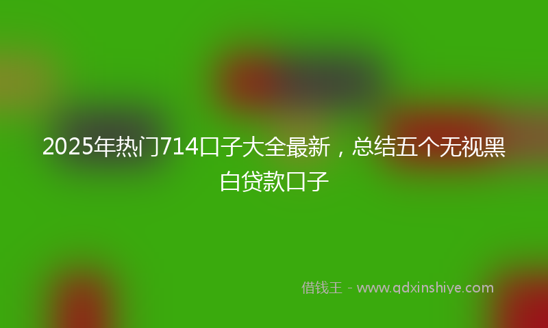 2025年热门714口子大全最新，总结五个无视黑白贷款口子