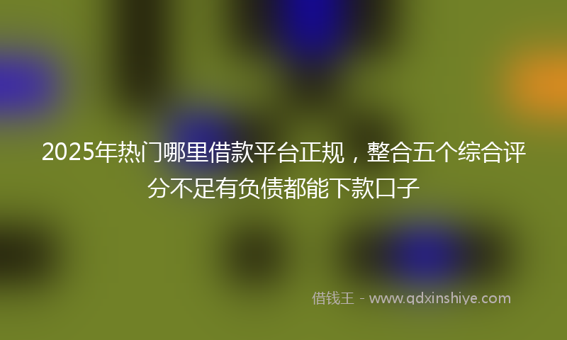 2025年热门哪里借款平台正规，整合五个综合评分不足有负债都能下款口子