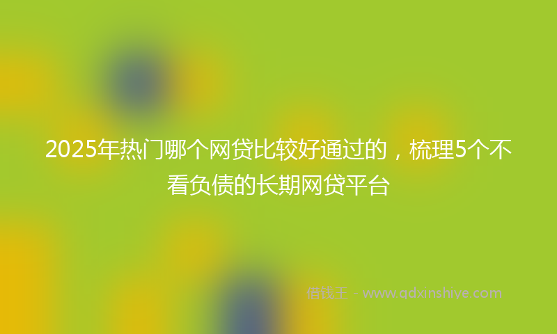 2025年热门哪个网贷比较好通过的，梳理5个不看负债的长期网贷平台