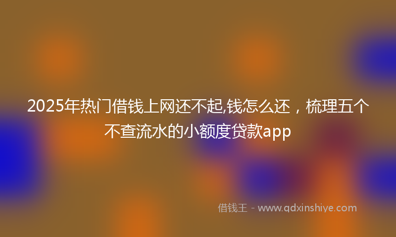 2025年热门借钱上网还不起,钱怎么还，梳理五个不查流水的小额度贷款app