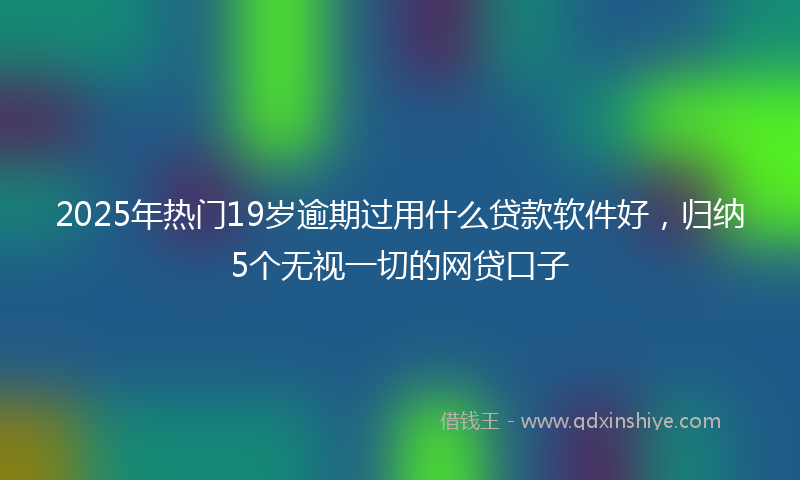 2025年热门19岁逾期过用什么贷款软件好，归纳5个无视一切的网贷口子