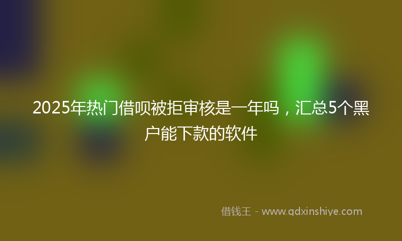 2025年热门借呗被拒审核是一年吗，汇总5个黑户能下款的软件