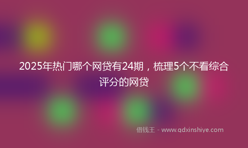 2025年热门哪个网贷有24期，梳理5个不看综合评分的网贷