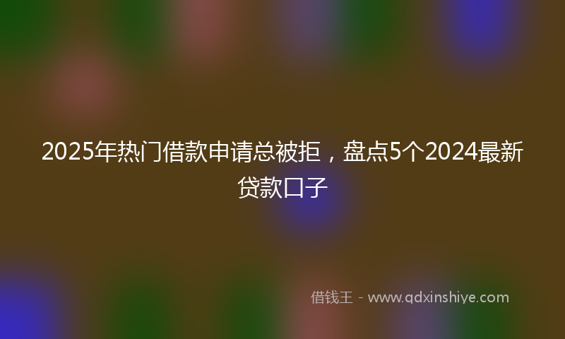 2025年热门借款申请总被拒，盘点5个2024最新贷款口子