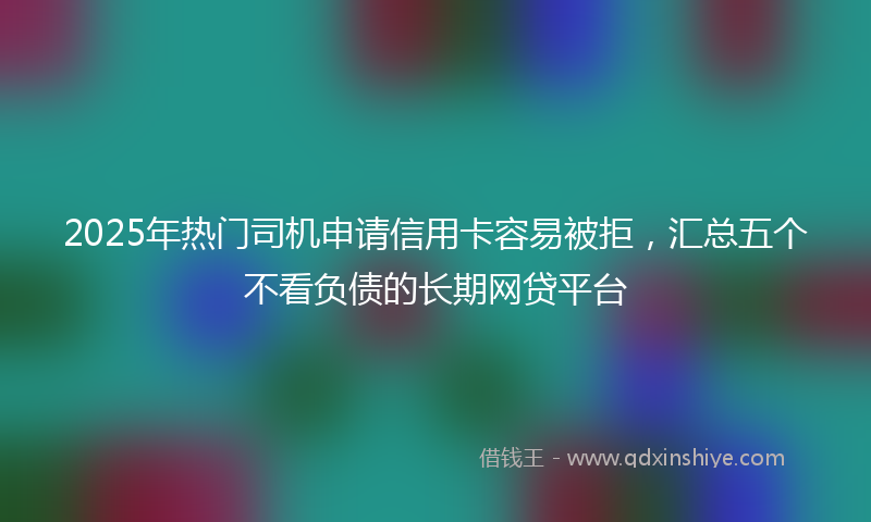 2025年热门司机申请信用卡容易被拒，汇总五个不看负债的长期网贷平台