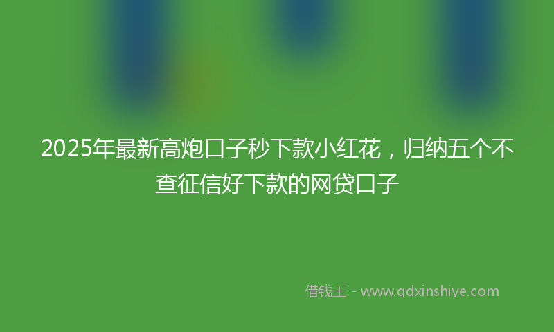 2025年最新高炮口子秒下款小红花，归纳五个不查征信好下款的网贷口子