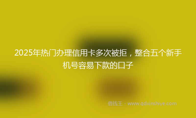 2025年热门办理信用卡多次被拒，整合五个新手机号容易下款的口子