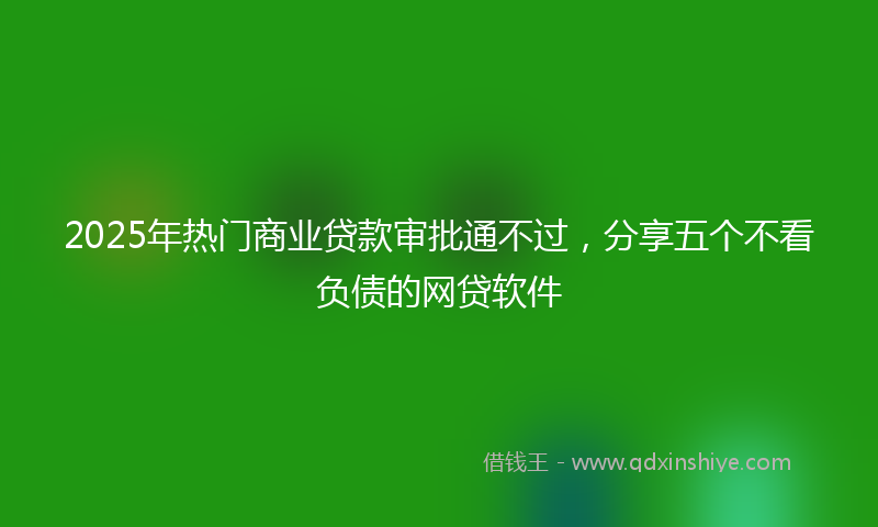2025年热门商业贷款审批通不过，分享五个不看负债的网贷软件