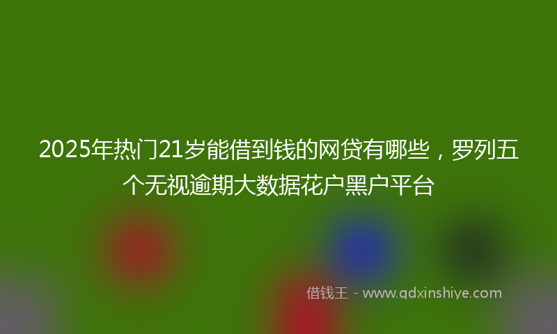 2025年热门21岁能借到钱的网贷有哪些，罗列五个无视逾期大数据花户黑户平台