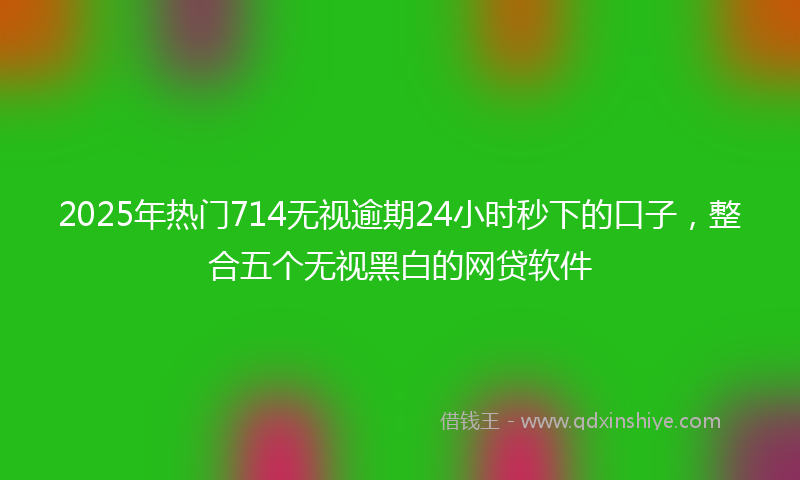 2025年热门714无视逾期24小时秒下的口子，整合五个无视黑白的网贷软件