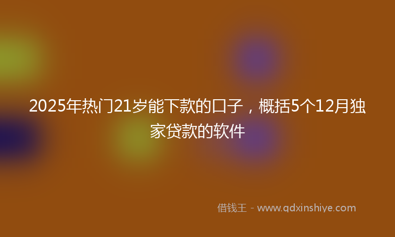 2025年热门21岁能下款的口子，概括5个12月独家贷款的软件