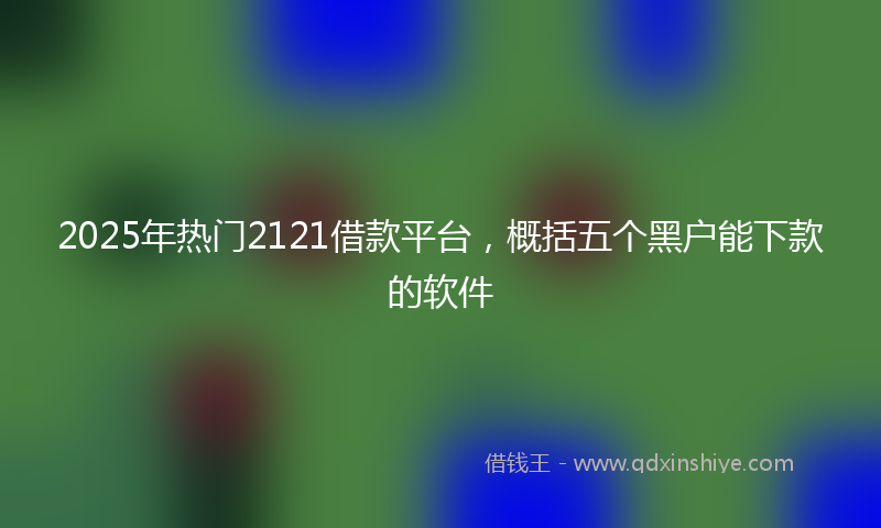 2025年热门2121借款平台，概括五个黑户能下款的软件