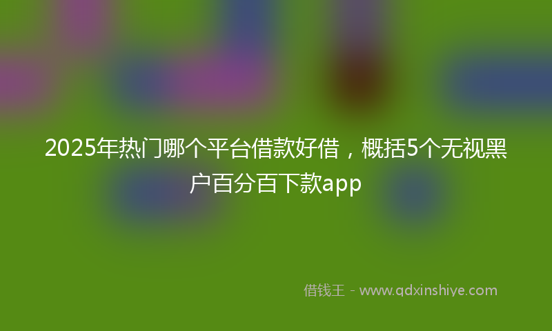 2025年热门哪个平台借款好借，概括5个无视黑户百分百下款app