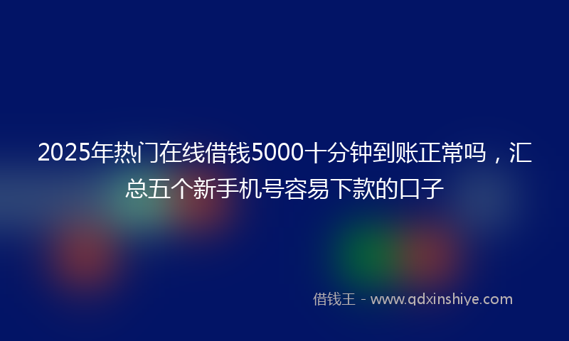 2025年热门在线借钱5000十分钟到账正常吗，汇总五个新手机号容易下款的口子