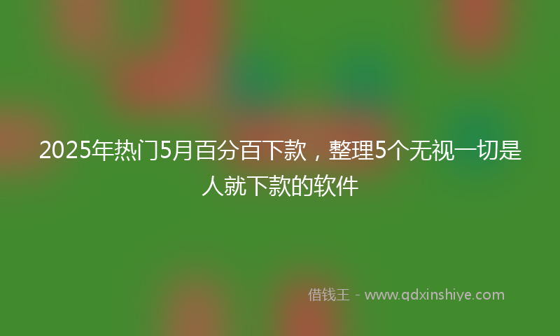 2025年热门5月百分百下款，整理5个无视一切是人就下款的软件