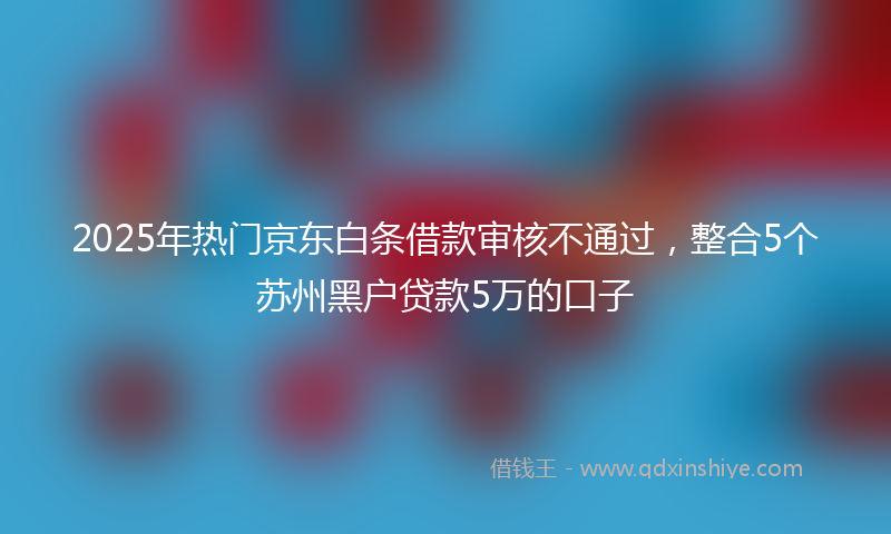 2025年热门京东白条借款审核不通过，整合5个苏州黑户贷款5万的口子