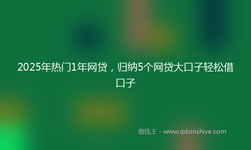 2025年热门1年网贷，归纳5个网贷大口子轻松借口子