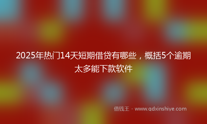 2025年热门14天短期借贷有哪些，概括5个逾期太多能下款软件
