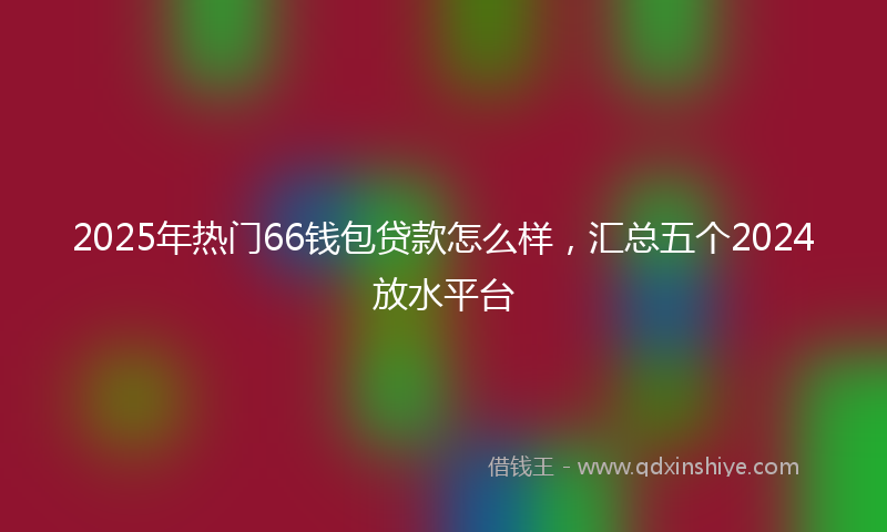 2025年热门66钱包贷款怎么样，汇总五个2024放水平台