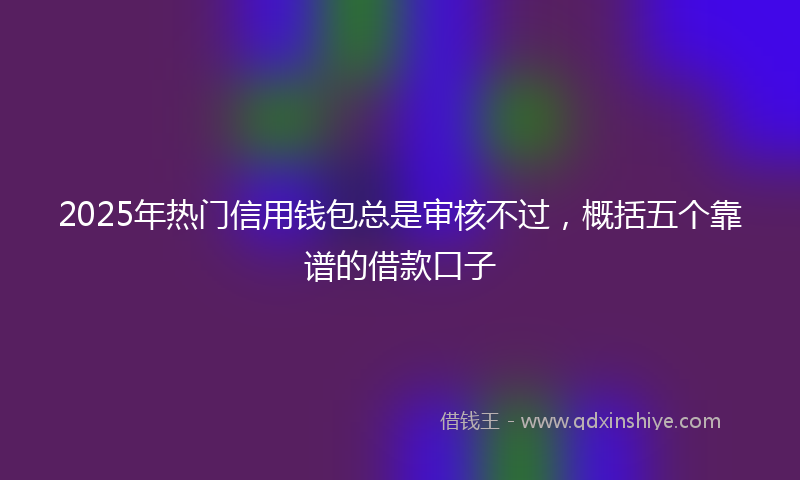 2025年热门信用钱包总是审核不过，概括五个靠谱的借款口子