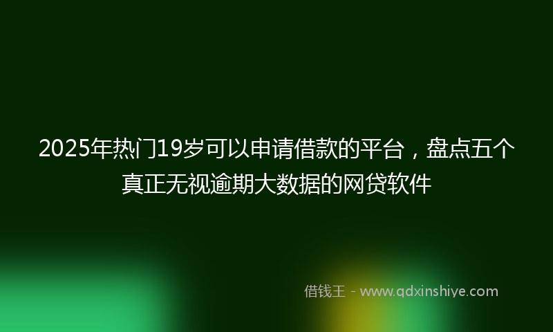 2025年热门19岁可以申请借款的平台，盘点五个真正无视逾期大数据的网贷软件