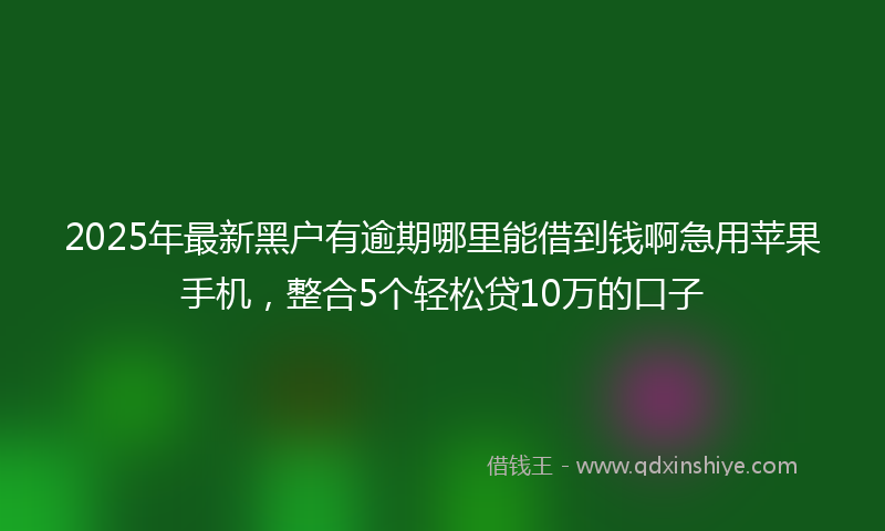 2025年最新黑户有逾期哪里能借到钱啊急用苹果手机，整合5个轻松贷10万的口子