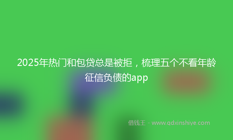 2025年热门和包贷总是被拒，梳理五个不看年龄征信负债的app