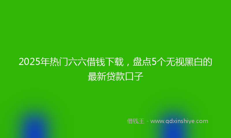 2025年热门六六借钱下载，盘点5个无视黑白的最新贷款口子