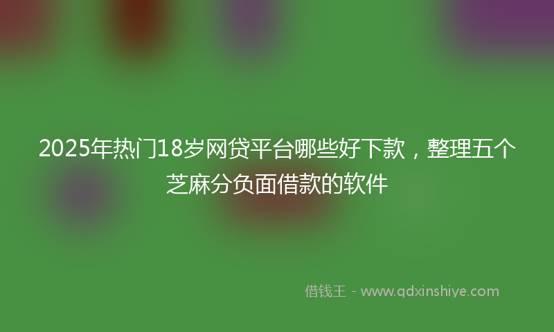 2025年热门18岁网贷平台哪些好下款，整理五个芝麻分负面借款的软件