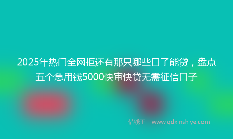 2025年热门全网拒还有那只哪些口子能贷，盘点五个急用钱5000快审快贷无需征信口子