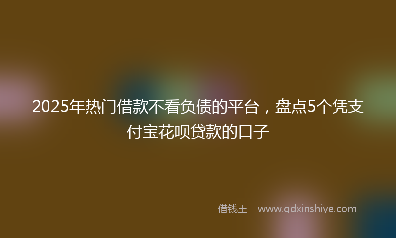 2025年热门借款不看负债的平台，盘点5个凭支付宝花呗贷款的口子