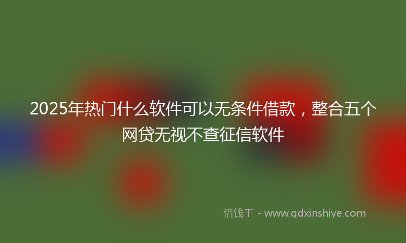 2025年热门什么软件可以无条件借款，整合五个网贷无视不查征信软件