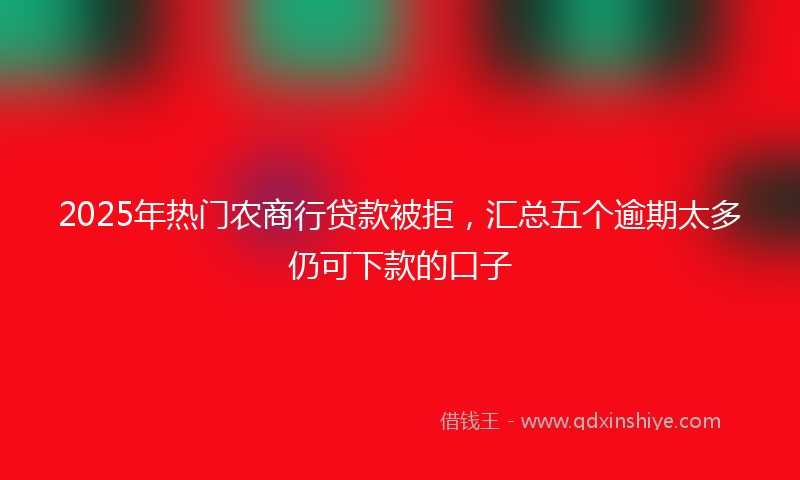 2025年热门农商行贷款被拒，汇总五个逾期太多仍可下款的口子