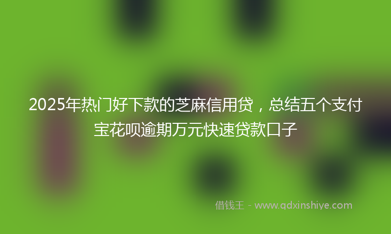 2025年热门好下款的芝麻信用贷，总结五个支付宝花呗逾期万元快速贷款口子