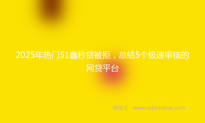 2025年热门51鑫秒贷被拒，总结5个极速审核的网贷平台