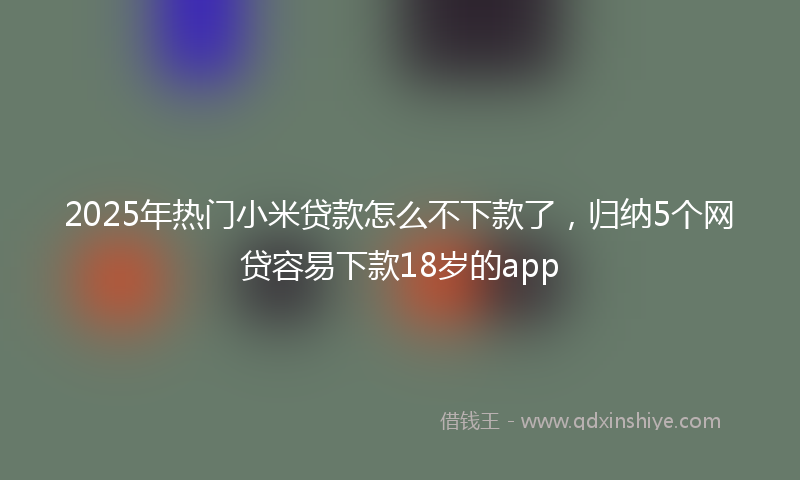 2025年热门小米贷款怎么不下款了，归纳5个网贷容易下款18岁的app