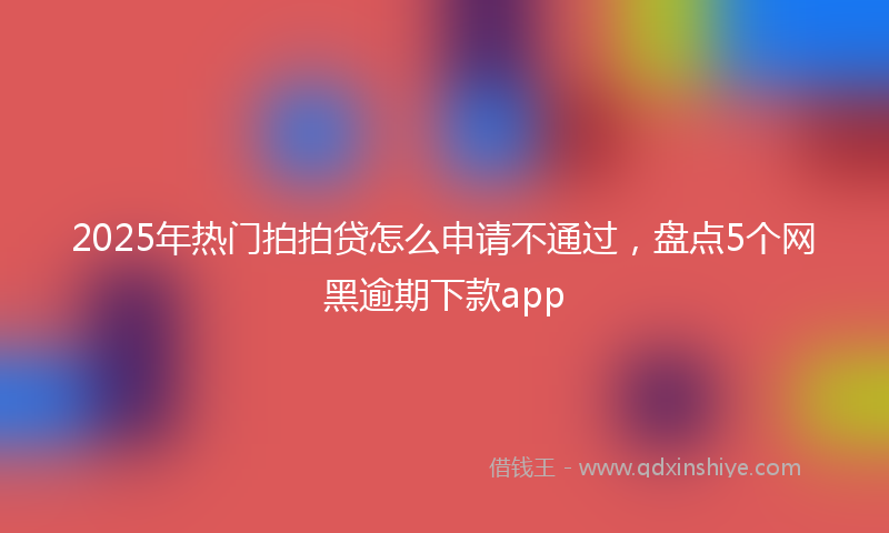 2025年热门拍拍贷怎么申请不通过，盘点5个网黑逾期下款app