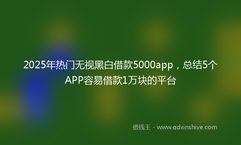 2025年热门无视黑白借款5000app，总结5个APP容易借款1万块的平台