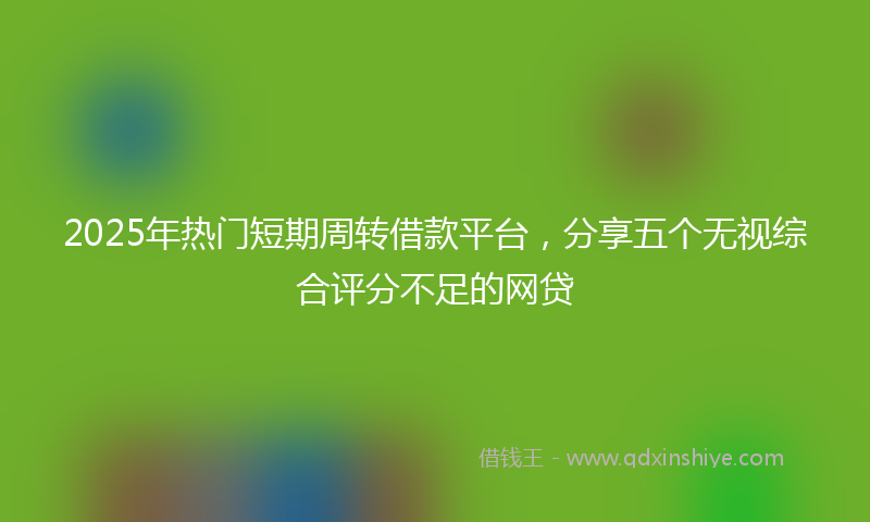 2025年热门短期周转借款平台，分享五个无视综合评分不足的网贷