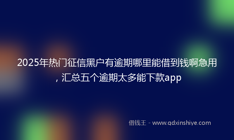 2025年热门征信黑户有逾期哪里能借到钱啊急用，汇总五个逾期太多能下款app