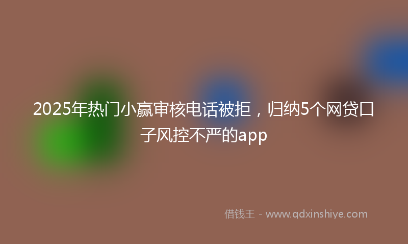 2025年热门小赢审核电话被拒，归纳5个网贷口子风控不严的app