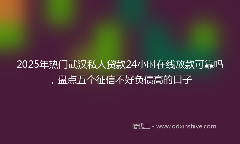 2025年热门武汉私人贷款24小时在线放款可靠吗，盘点五个征信不好负债高的口子