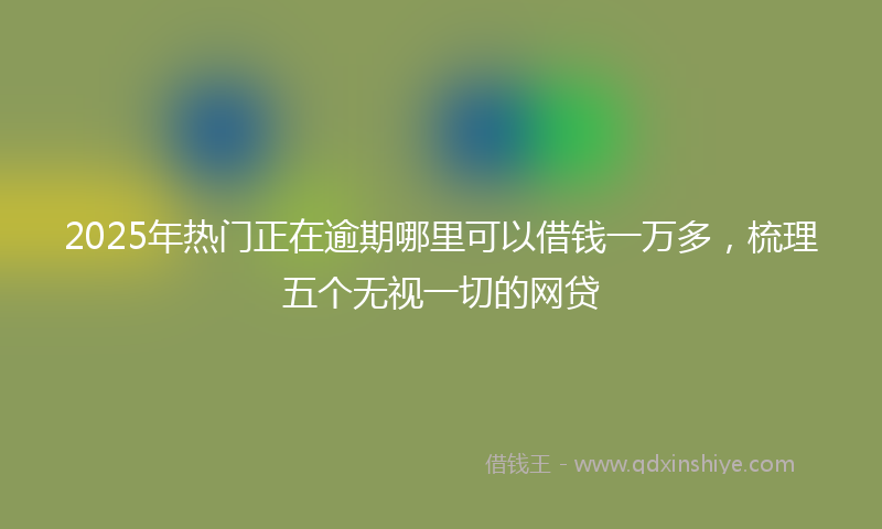 2025年热门正在逾期哪里可以借钱一万多，梳理五个无视一切的网贷