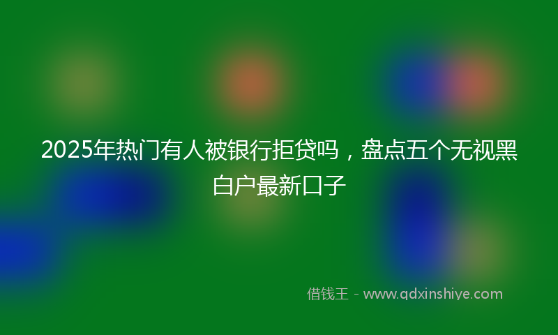 2025年热门有人被银行拒贷吗，盘点五个无视黑白户最新口子