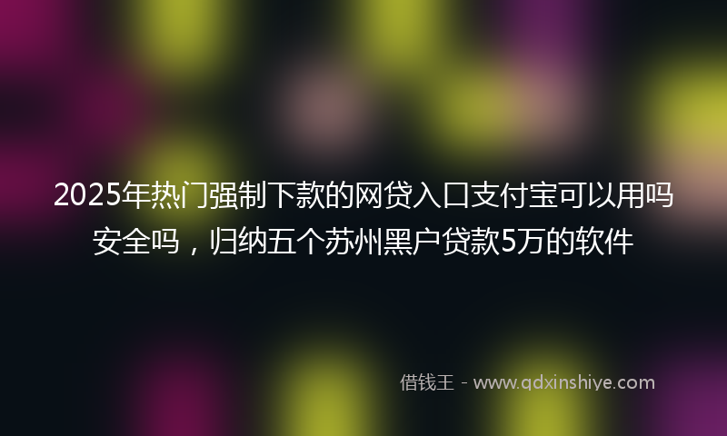 2025年热门强制下款的网贷入口支付宝可以用吗安全吗，归纳五个苏州黑户贷款5万的软件