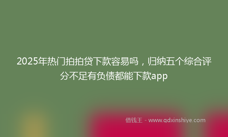 2025年热门拍拍贷下款容易吗，归纳五个综合评分不足有负债都能下款app